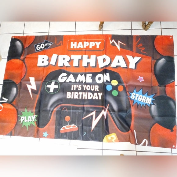 Party Supplies 72x44 Happy Birthday Party Game On Backdrop And 24